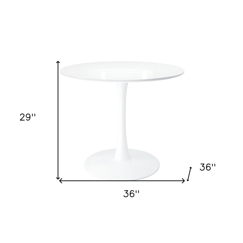 Normant 36" White Metal Dining Table