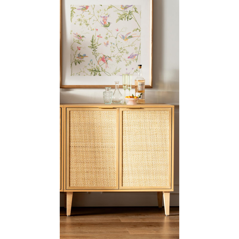 Casanas  Wood Accent Cabinet, natural oak