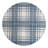 Tereon Plaid Machine Made Power Loom Polypropylene Plastic Indoor/Outdoor Area Rug in Blue/White-83713273