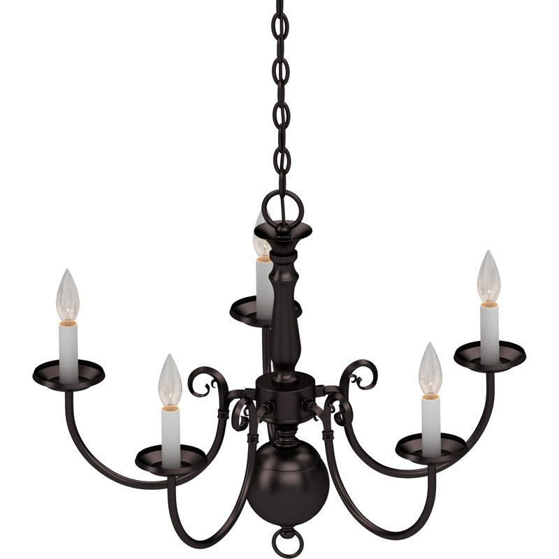 Ballenton 5-Light Indoor Antique Bronze Classic/Traditional Candelabra Chandelier, Antique Bronze