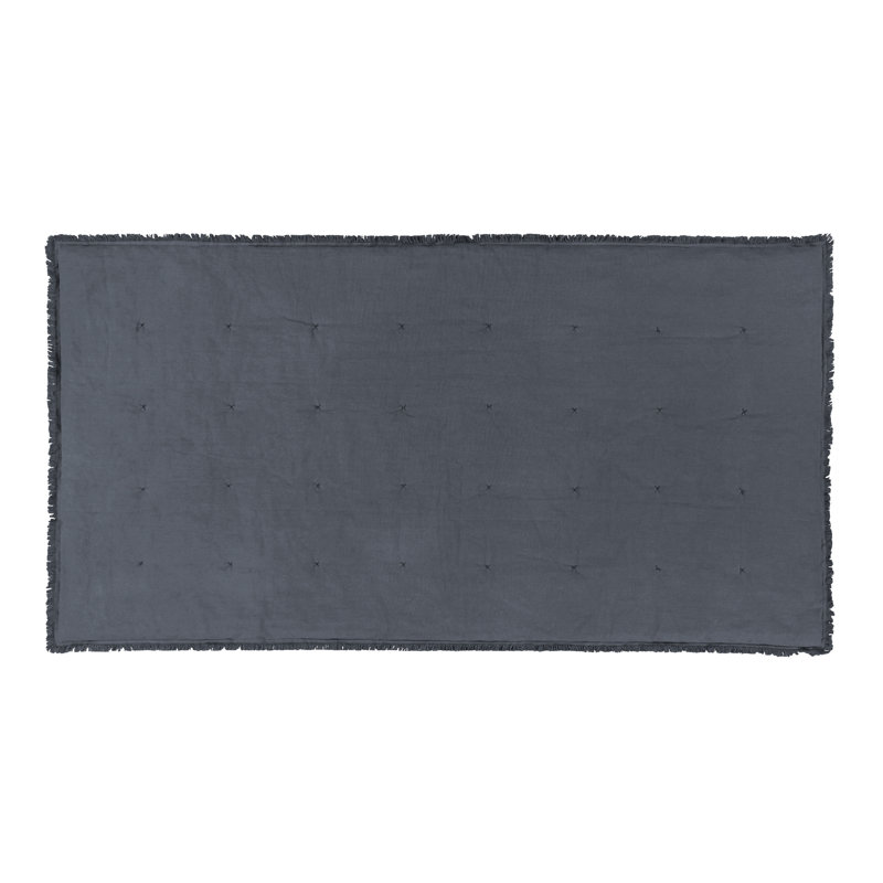 Jaye Velvet Solid Colour Bedspread, Slate