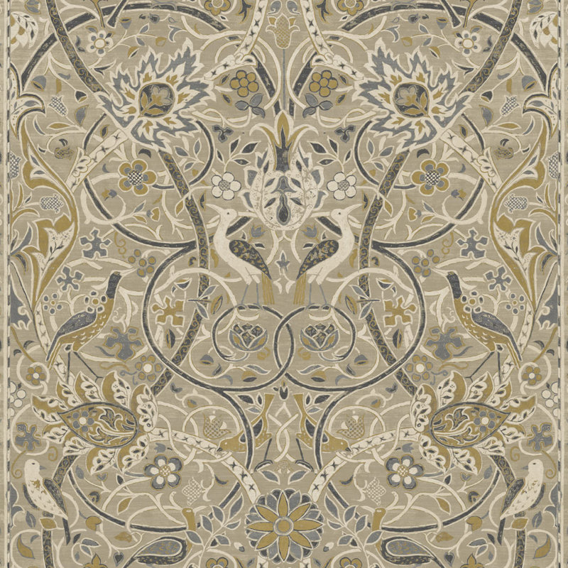 Bullerswood 10.06m x 1.37m Matte Wallpaper Roll, Grey