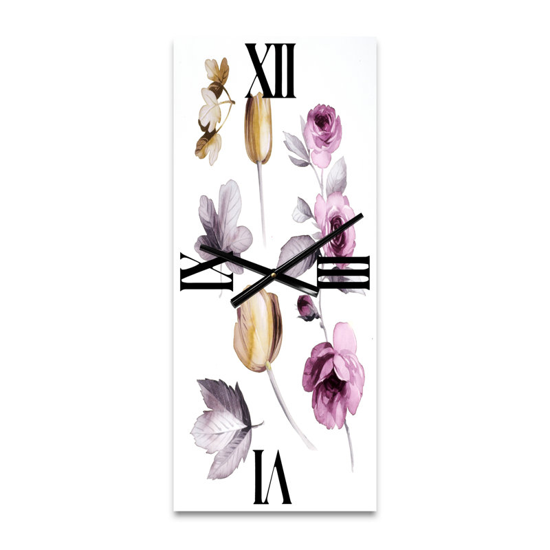 Horloge murale traditionnelle rose et orange, Grand