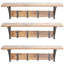 Tablette flottante avec crochets Ciardi - Tablette de rangement murale, rangement compact-858827532-823218562