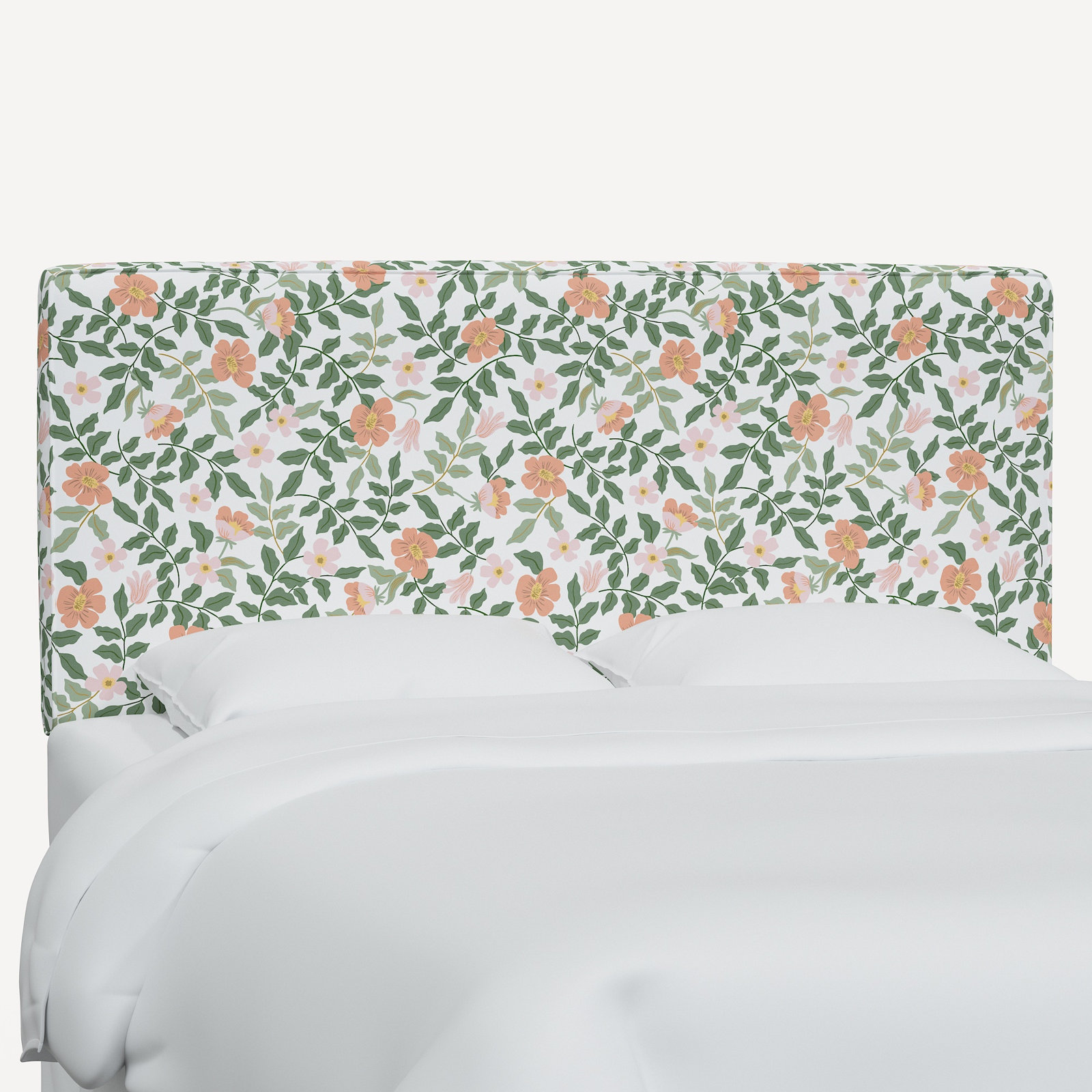Rifle Paper Co. x Cloth & Company Elly Headboard, Twin, Rpc Primrose Blush & Cream Linen