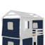 Lit superposé en bois avec tente, pour le jeu et le sommeil des enfants, design durable et élégant-1096609142-1096609143