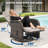 Patio Recliner Swivel Chair With Adjustable Backrest & Footrest, All-Weather Outdoor Chaise Lounge Chair-1312670637-1312670639