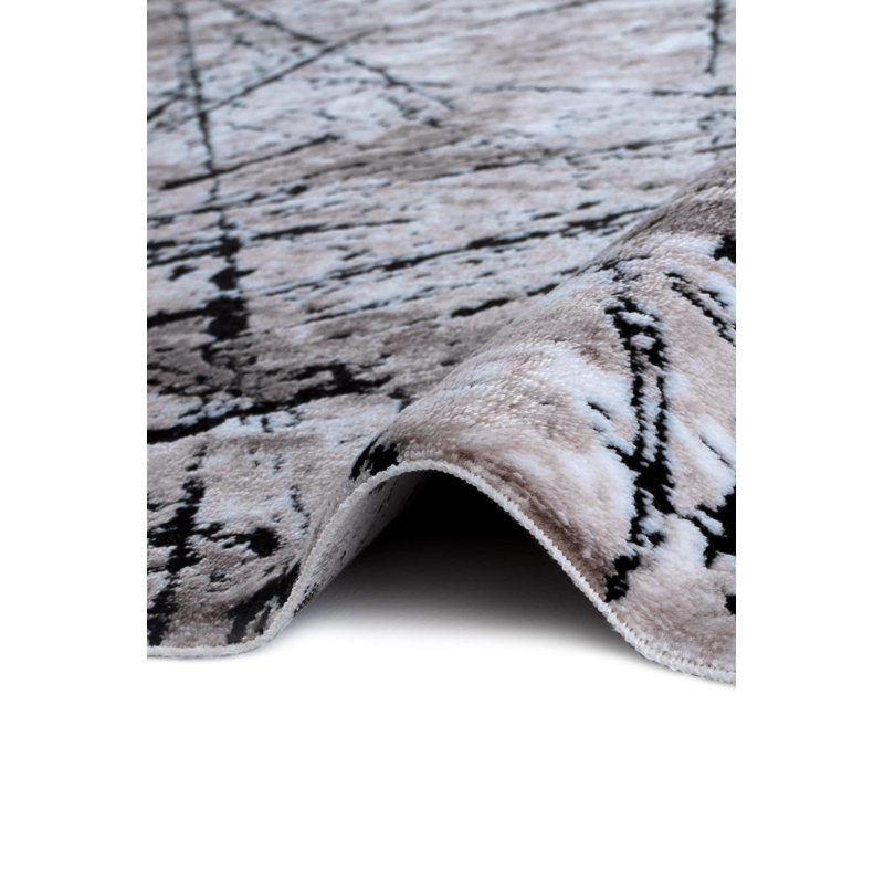 Rakib Abstract Machine Made Indoor / Outdoor Area Rug, Runner 3'11" x 11'5"