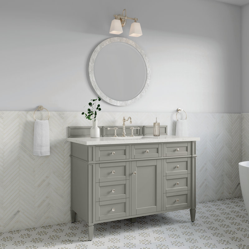Brittany 48'' W Single Vanity, Urban Gray, Lime Delight, 8" Widespread