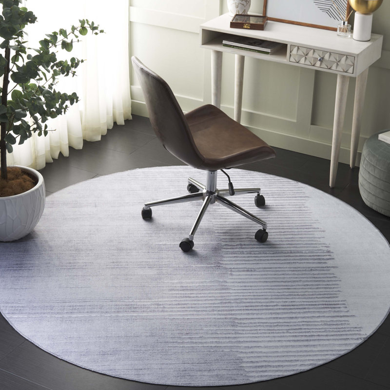 Tapis gris clair / gris Joal 835, Rond 6 pi