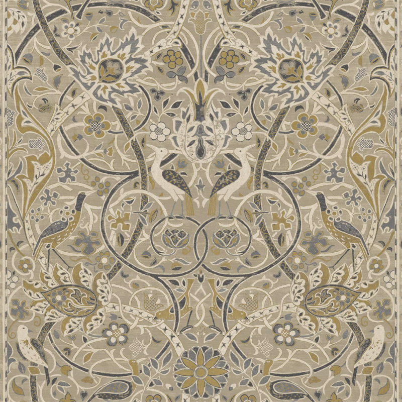 Bullerswood Wallpaper, Stone/Mustard