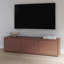 Chadwic Modern 3-door TV unit, engineered wood, terrakotta, 154.2 cm W x 41.5 cm H x 34.9 cm D-811534235