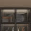 Armoire 59,1 "avec portes en verre et éclairage DEL (ensemble de 2)