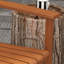 Ensemble de 2 chaises berçantes d'extérieur avec table d'appoint, chaises berçantes de patio et accoudoirs lisses