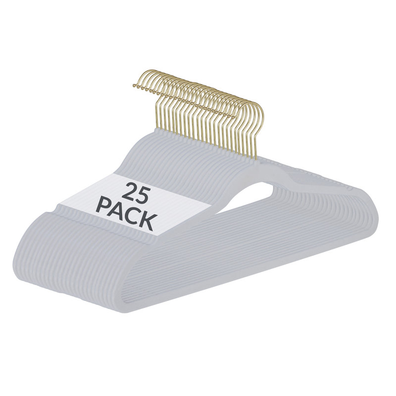 Cintre standard en velours Marusya, Blanc