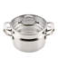 Vanderpump By Anolon Tri-Ply Clad Stainless Saucepot with Lid and Steamer Insert, 3-Quart, Stainless Steel