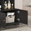 Armoire de plancher autoportante haute et large | 4 portes, tablettes réglables et tablettes ouvertes multicouches | Unité de rangement spacieuse pour articles de toilette, serviettes et articles essentiels | Idéal pour les environnements de salle de b-358973896