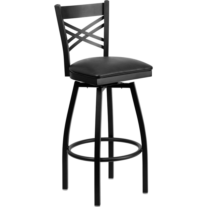 Tabouret tournant 32 "Lomonaco, Noir