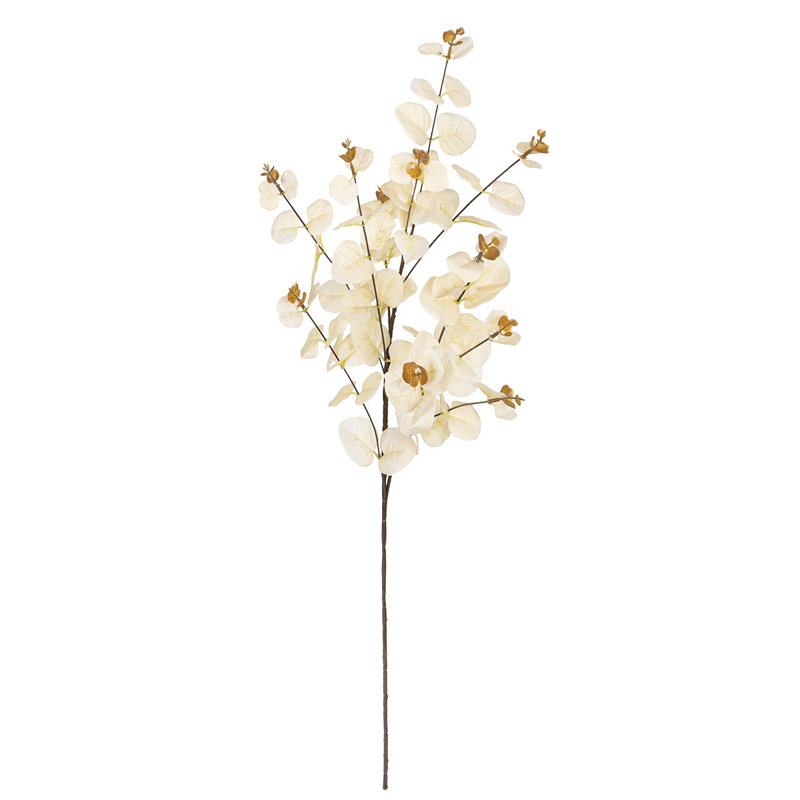 Branche d'eucalyptus artificiel, Ivoire champagne