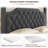 Upholstered Canopy Bed Frame  with headboard, Button Tufted, Nailhead Trim Design-773365079-773365077