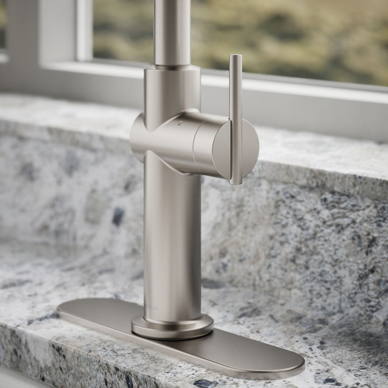 Crue Touchless Pull-Down Kitchen Sink Faucet with Three-Function Sprayhead, Vibrant Stainless