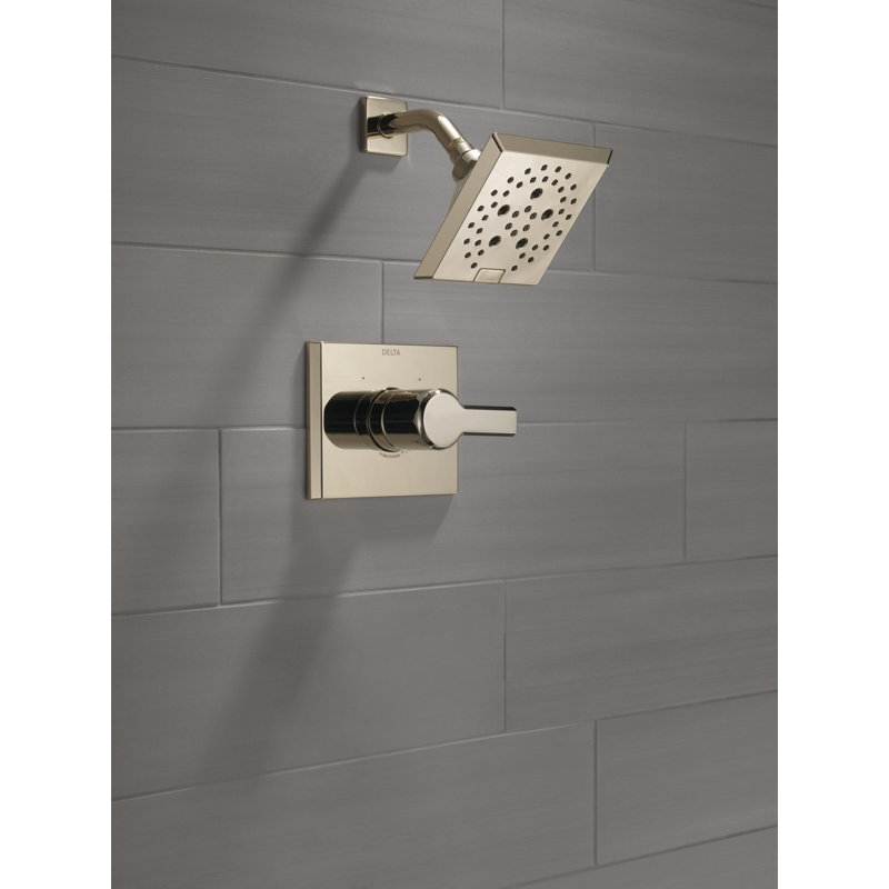Robinet de douche pivotant avec technologie H2okinetic de la série 14, Nickel poli