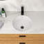 Lavabo de salle de bain rond encastré en céramique blanche 15,75 pouces avec trop-plein | Idée de cadeau