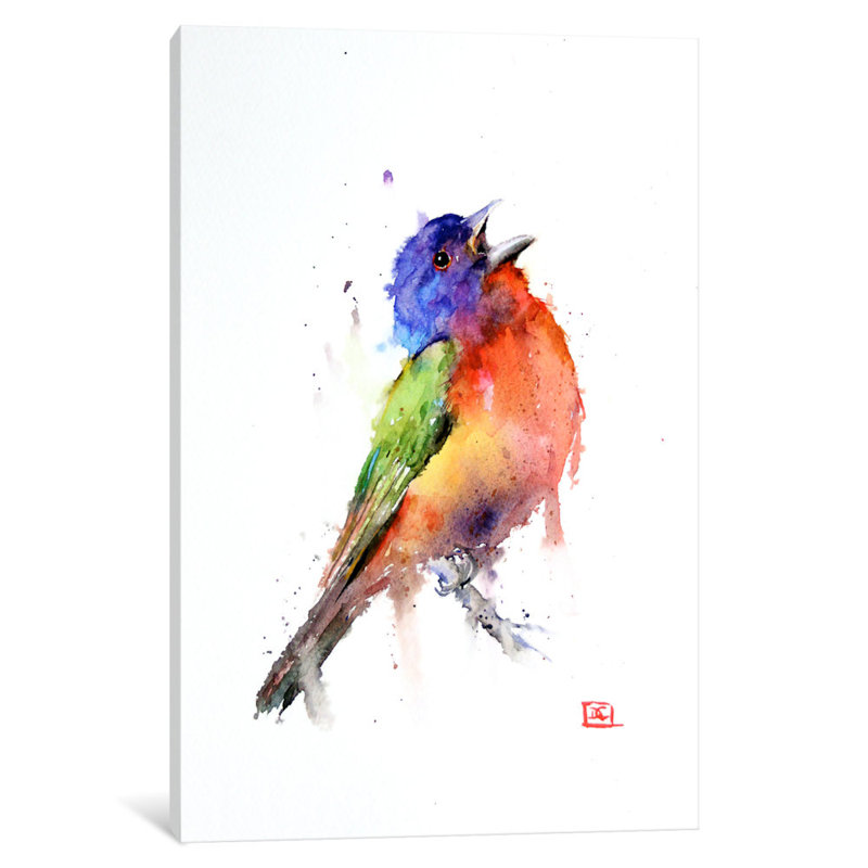 « arc-en-ciel », peinture sur toile tendue, H 12 po x l 8 po x P 0,75 po
