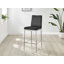 Milton Luxury Breakfast Bar Stool in Quilted Design Velvet Silver Leg - Modern Chic Kitchen-882615802