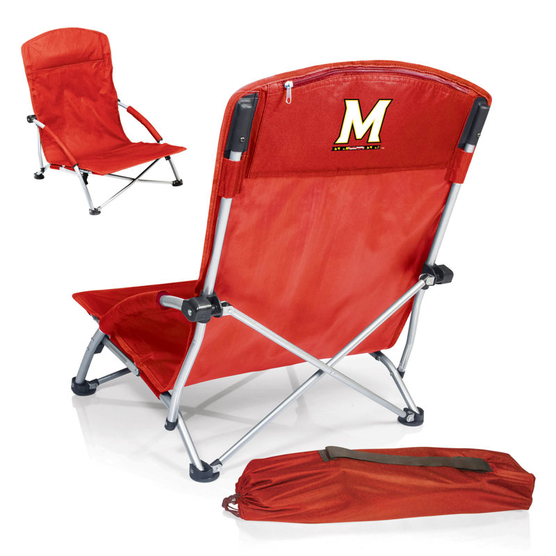 NCAA Folding Beach Chair, Maryland, Red