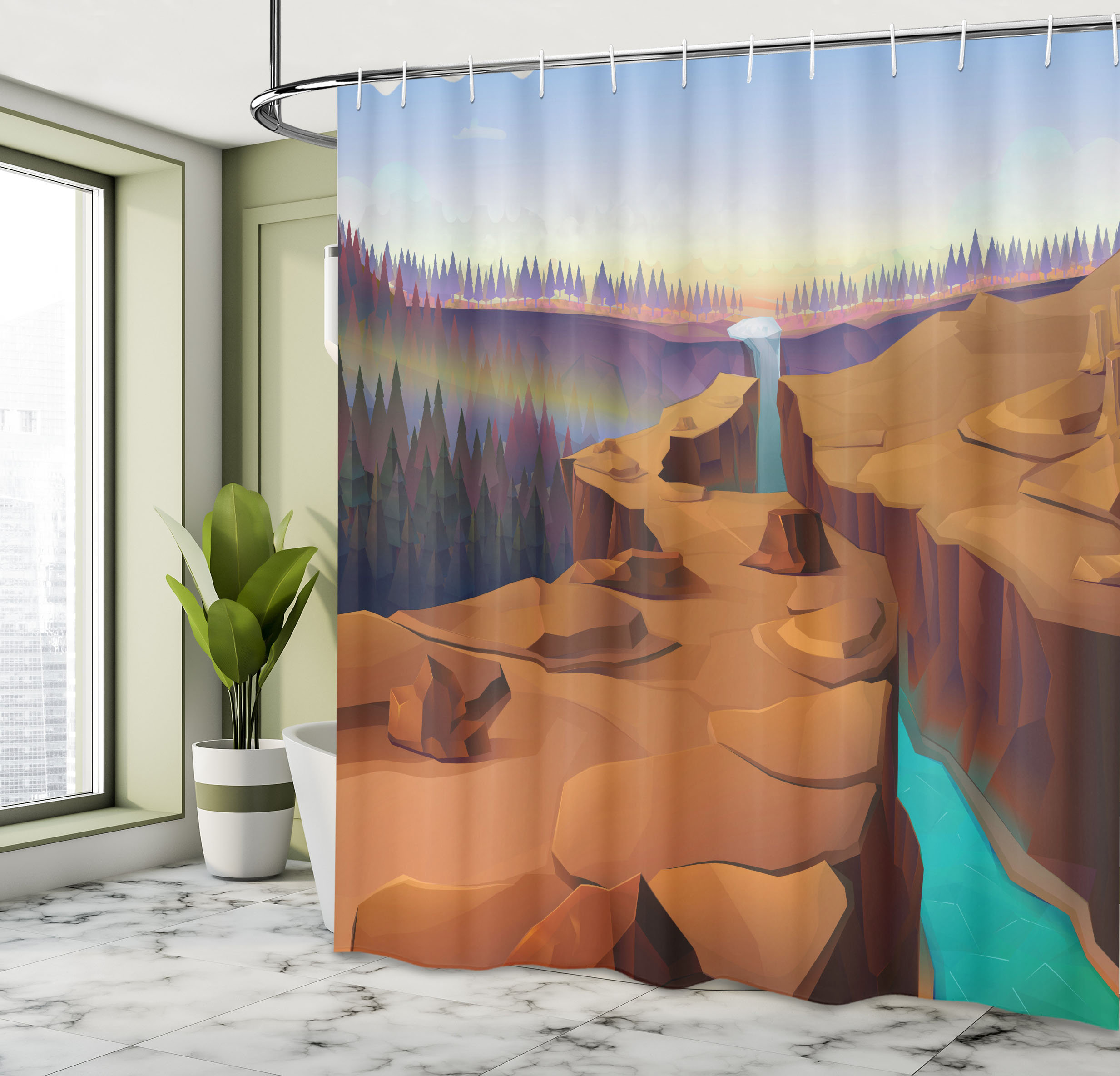 Canyon Gallop Shower Curtain NCU0DDK2458