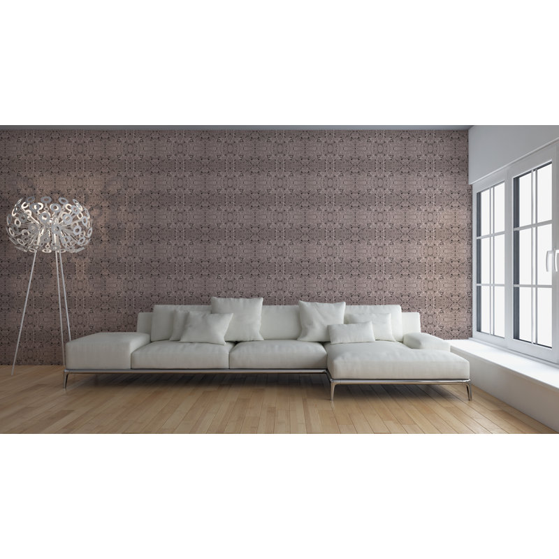 Rouleau de papier peint mat à carreaux célestes, Cuivre, Auto-adhésif, Non-Woven