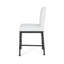 Tabouret de comptoir blanc à boutons - moderne industriel, P 23 po x l 20,47 po x H 38,8 po moderne