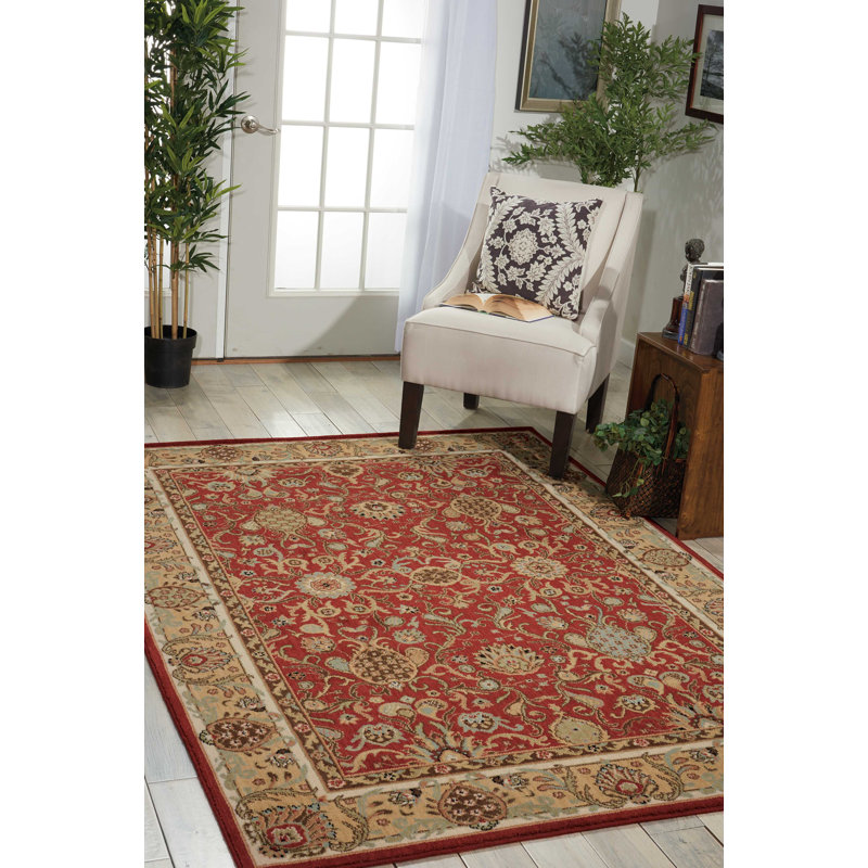 Surgener Wool Oriental Indoor Rug, Rectangle 5'3" x 7'5"