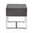 End Table, Gray Oak & Chrome