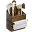 Solid Wood Rectangle Utensil Crock