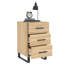 Mazari 40cm W Iron Bedside Table-1923137559