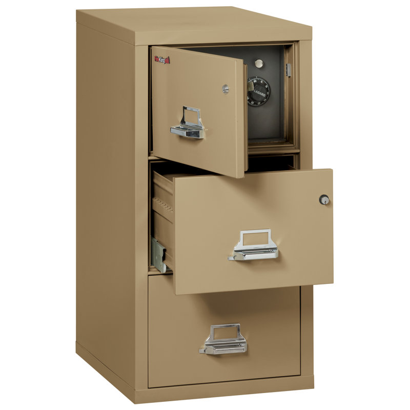 Legal 20.8125'' Wide 3 -Drawer Steel File Cabinet, Sand, Parchment