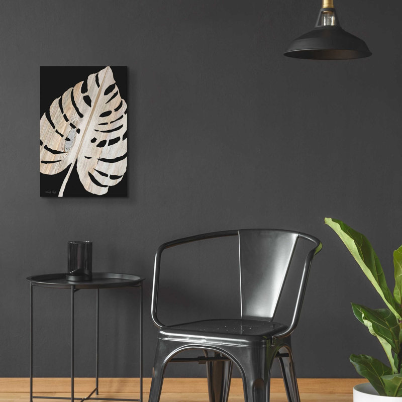 «Palm Frond Wood Grain III» par Cindy Jacobs, art mural en verre acrylique, H 24 po x l 16 po x P 0,2 po