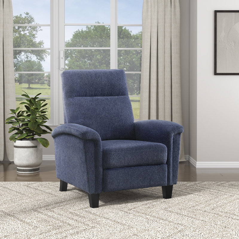 Fauteuil inclinable manuel 35 po avec revêtement en chenille Cambourne, Chenille bleu