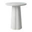 Table d'appoint ronde Trevo avec base festonnée, l 14 po, blanc délavé-156340489