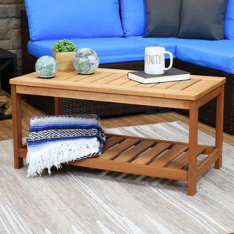 Table basse d'extérieur en bois Meranti Fricke