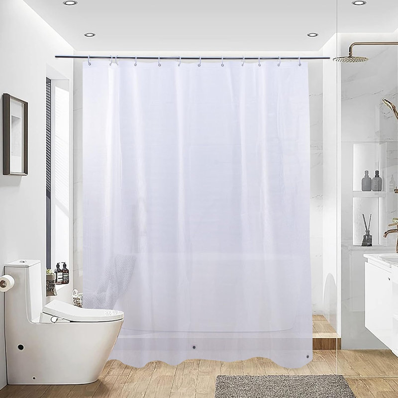 Semi-Transparent Clear Shower Curtain