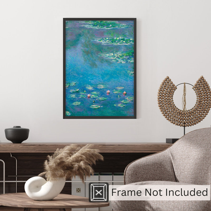 Paysage et nature Claude Monet - Nénuphars, reproduction d'art classique sans cadre, H 16 po x l 12 po