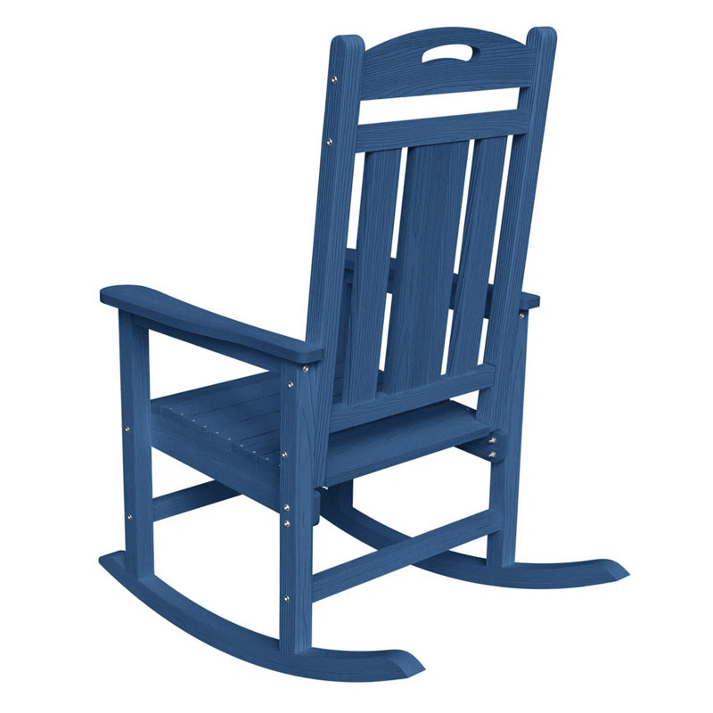 Chaise berçante pour foyer en PEHD, Marine