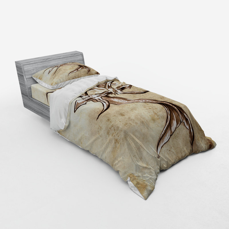 Mermaid Polyester Duvet Cover, Twin Duvet Cover + 2 Additional Pieces
