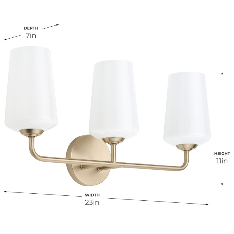 Celino Three-Light Bath & Vanity with Glass, Bronze, Clear