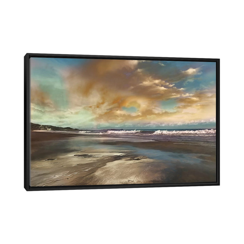 Reproduction d’art sur toile tendue, "reflection", H 18 po x l 26 po x P 1,5 po, Toile avec cadre noir, Pas de tapis