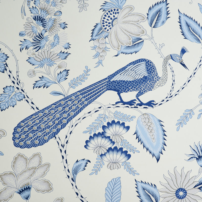 Campagne Wallpaper, Blue/Gris