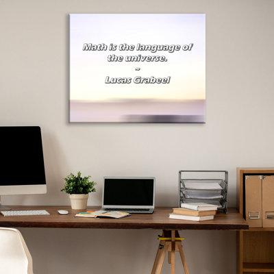 Artsy Quote "Math is the language of the universe." By Lucas Grabeel Gallery Wrapped Canvas